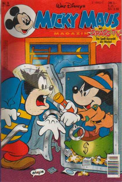 Micky Maus 1955 - Thief - Detective - Safe - Walt Disney - Red Room