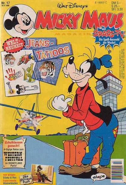 Micky Maus 1963 - Walt Disneys - Jeans-tattoos - Spass-tv - Welt-neuheit - Plane