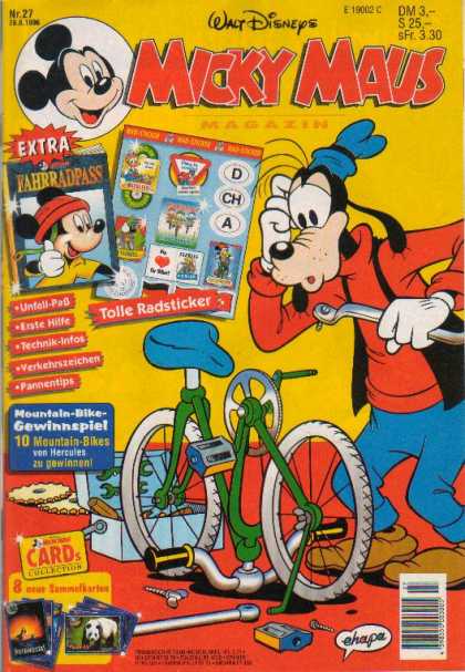 Micky Maus 1973 - Goofy - Dog - Bicycle - Toolbox - Confusion