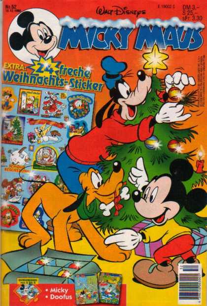 Micky Maus 1998 - Dogs - Mice - Christmas Tree - Ornaments - Star