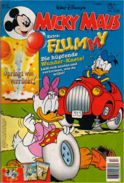 Micky Maus 2011 - Walt Disneys - Flummy - Die Hupfende Wunder-knete - Car - Springt Wie Verruckt