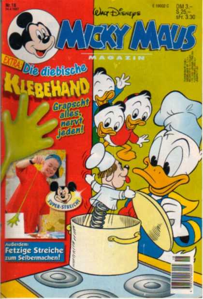 Micky Maus 2016 - Walt Disney - Donald Duck - Chef Hat - Hewey Dewey Louie - Pot