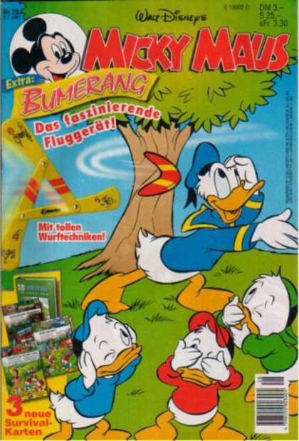 Micky Maus 2026 - Donald Duck - Tree - Boomerang - Grass - Leaves