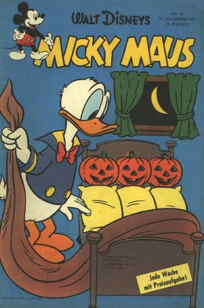 Micky Maus 204 - Donald Duck - Moon - Window - Jack-o-lantern - Bed