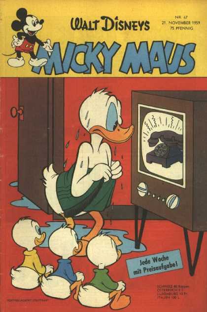 Micky Maus 205 - Television Telephone - Wrapped In Towel - Dripping Wet - Huey Duey And Luey - Donald Duck