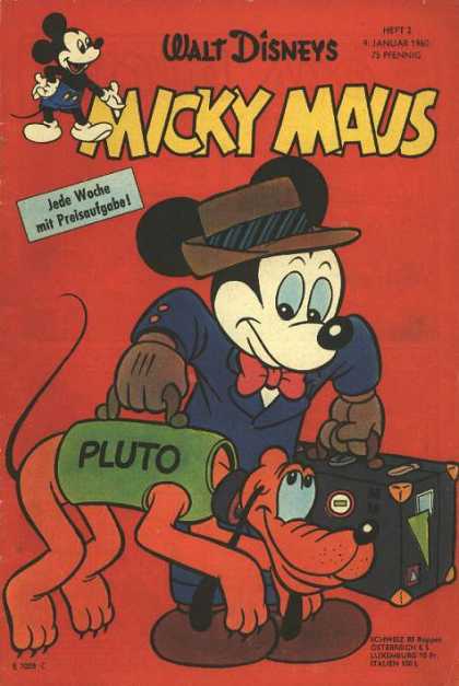 Micky Maus 212 - Foreign - Pluto - Luggage - Mouse - Hat