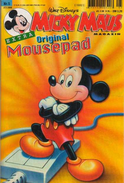 Micky Maus 2160 - Walt Disney - Original Mousepad - Wire - Computer - Smart