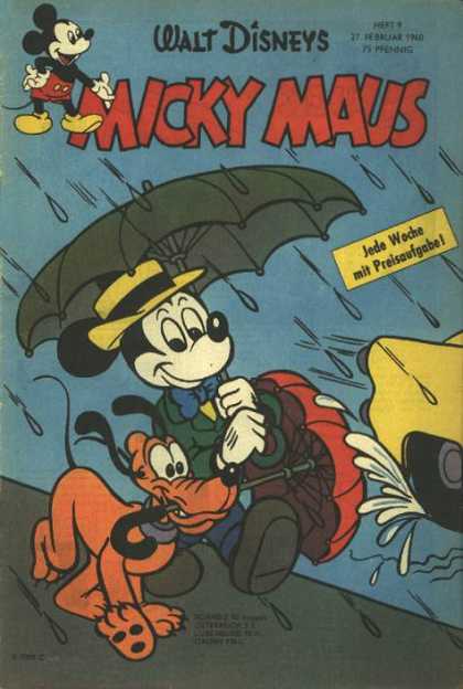 Micky Maus 219 - Walt Disneys - Rain - Cap - Dog - Umbrella