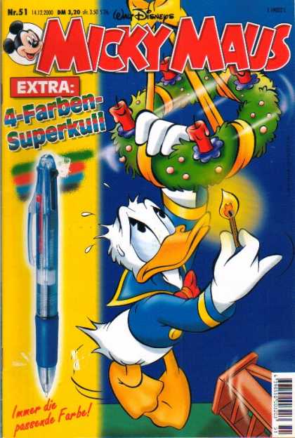 Micky Maus 2206 - Donald Duck - Walt Disney - Fire - Pen - Candle