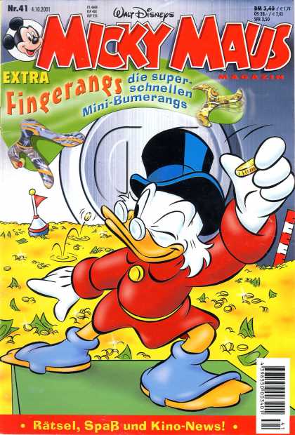 Micky Maus 2249 - German Text - Uncle Scrooge - Money - Gold - Safe