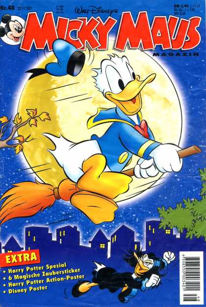Micky Maus 2256 - Micky Maus - Donald Duck - Broom Stick - Moon - Sky