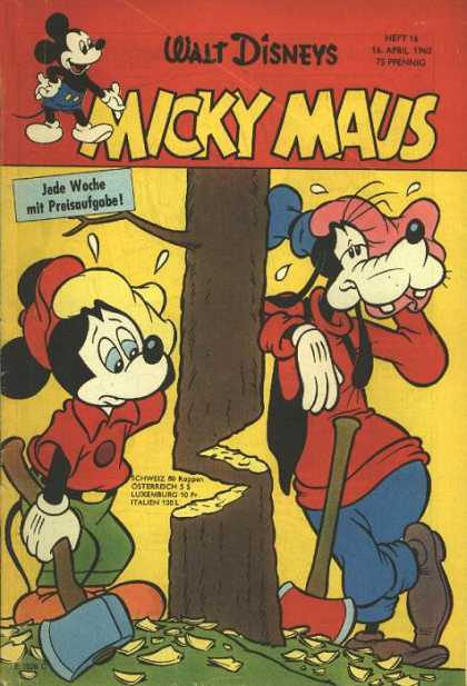 Micky Maus 226 - Walt Disney - Tree - Goofy - Mouse - Axe