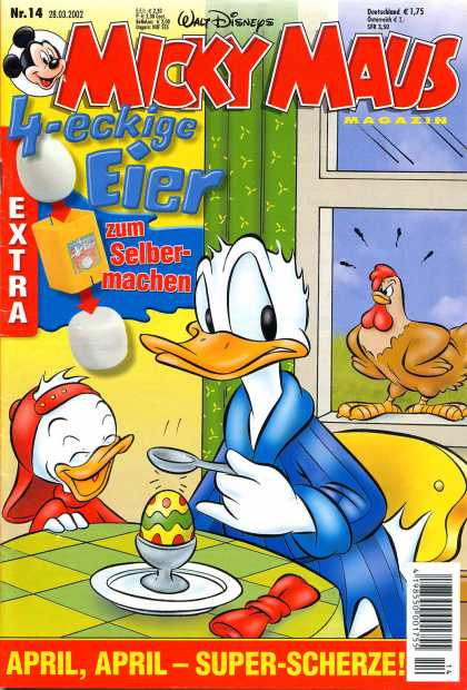 Micky Maus 2274 - Walt Disneys - Donald Duck - Egg - April - 4-eckige Eier