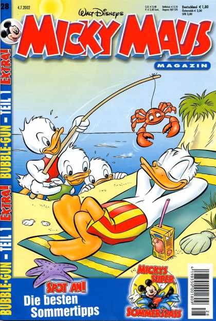 Micky Maus 2288 - Donald Duck - Crab - Ocean - Fishing Pole - Juice Box