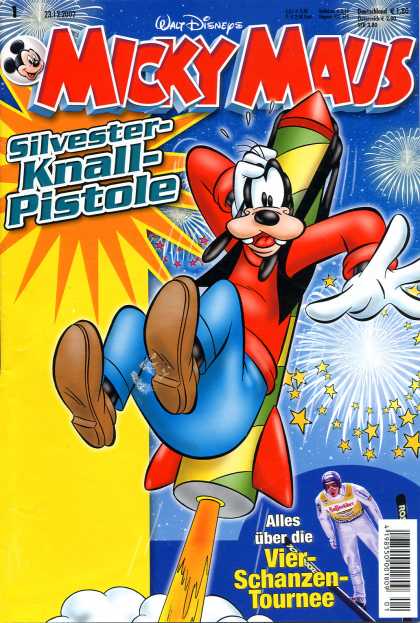 Micky Maus 2314 - Goofy - Fireworks - Skier - Silvester Knall Pistole - Vier Schanzen Tournee