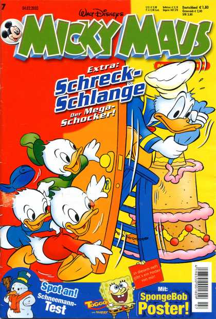 Micky Maus 2320 - Sponge Bob Poster - Donald Duck - Huey Dewey And Louie - Cake - Icing On Cake