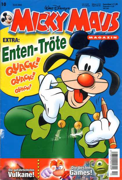 Micky Maus 2323 - Clown Nose - Goofy - Colored Pencil - Quack Quack Quack - Tongue
