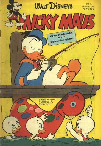 Micky Maus 235 - Donald Duck - Fishing Rod - Mickey - Walt Disney - Floatie