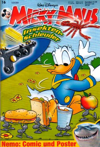 Micky Maus 2382 - Food - Sandwiches - Walt Disney - Donald Duck - Apple