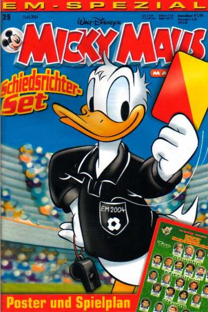 Micky Maus 2391 - Disney Comic - Dafy Duck - Duck In Black Shirt - Soccer Game - Foreign Comic