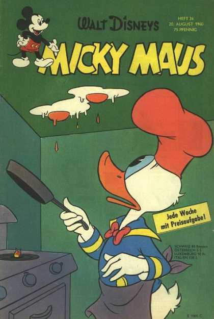 Micky Maus 244 - Walt Disney - Donald Duck - Eggs - Pan - Stove