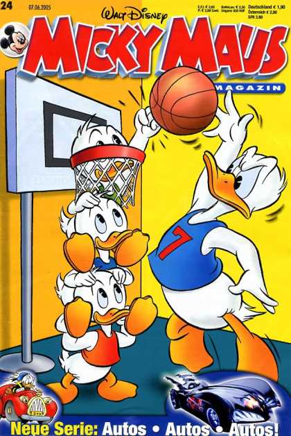 Micky Maus 2442 - Cartoon - Walt Disney - 2005 - Donald Duck - Basketball