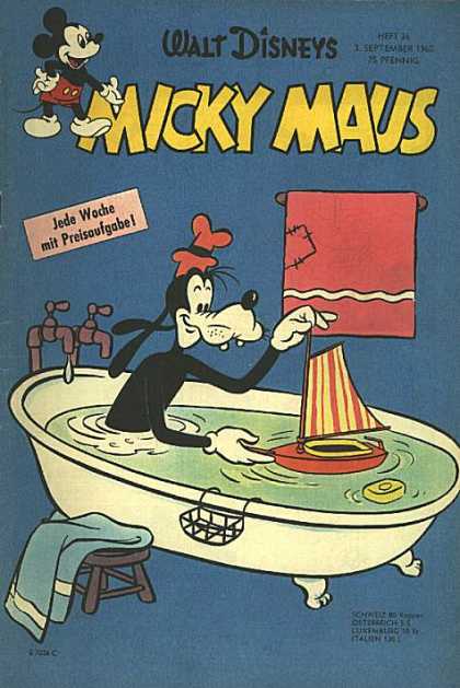 Micky Maus 246 - Towel - Boat - Water - Tub - Faucets