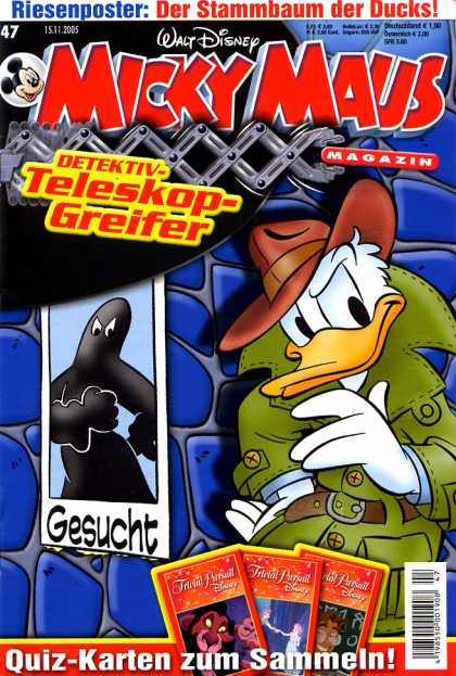 Micky Maus 2465 - Donald Duck - Trench Coat - Cards - Ghost - Poster