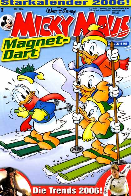 Micky Maus 2472 - Skiing - Snow - Donald Duck - Margnet-dart - Kids
