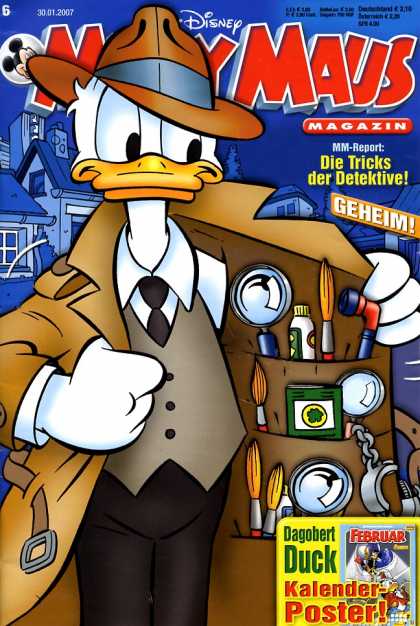 Micky Maus 2528 - Donald Duck - Die Tricks Der Detektive - Geheim - Dagobert Duck - Poster