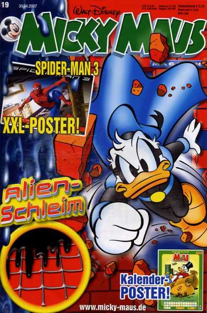 Micky Maus 2541 - Flying Donald Duck - Spiderman - Alien - Wall Broken - Gold Waist Band