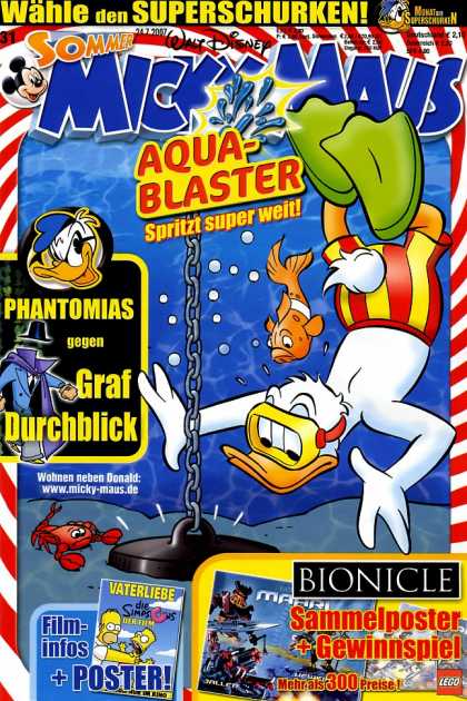 Micky Maus 2553 - Walt Disney - Donald Duck - Aqua Blaster - Fish - Underwater