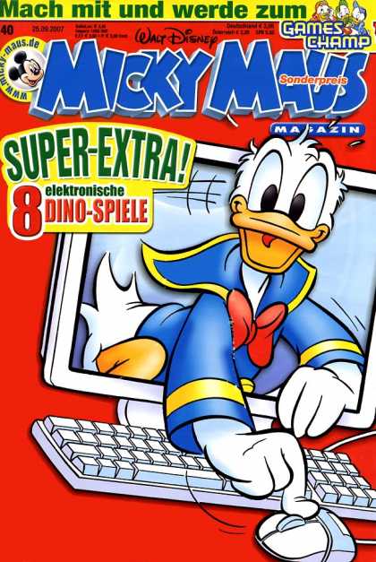 Micky Maus 2562 - Donald Duck - Computer Mouse - Keyboard - Monitor - Super-extra