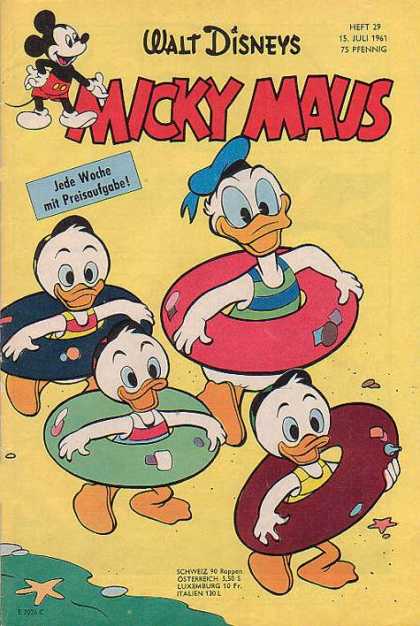 Micky Maus 291 - Walt Disney - Inner Tube - Donald Duck - Huey Dewy And Louey - Preisaufgabe