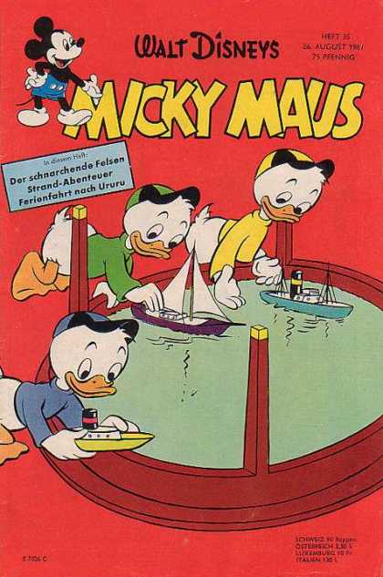 Micky Maus 297 - Huey - Dewey - Louie - Sailboat - Table