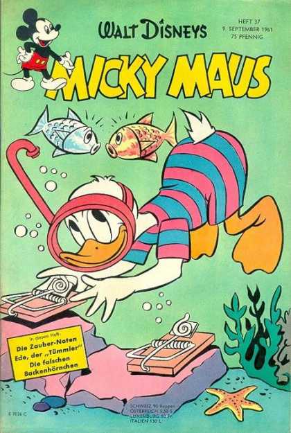 Micky Maus 299 - Donaldu0026daisy - Underwater World - Fishing Net - Tumler - Goldie And Friend