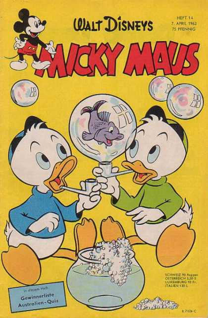 Micky Maus 329 - Fish Bowl - Fish - Bubbles - Pipes - Kids