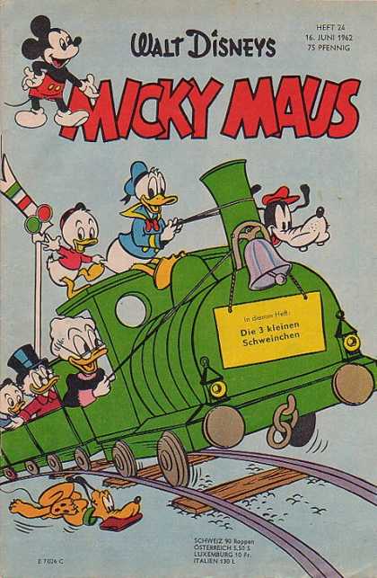 Micky Maus 339 - Mickey Mouse - Ugly Duckling - Train - Hat - Duck