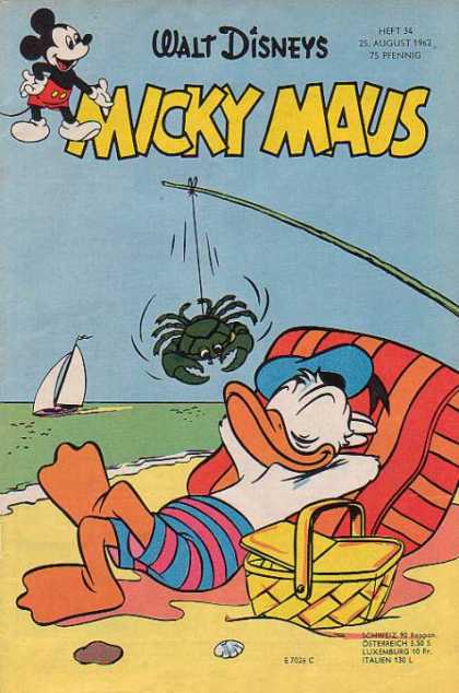 Micky Maus 349 - Walt Disneys - Boat - Water - Relaxed - Beach