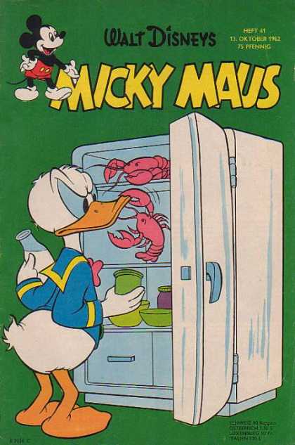 Micky Maus 356 - Duck - Lobsters - Bottle Of Milk - Refrigerator - Claws
