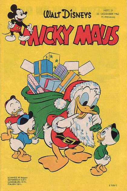 Micky Maus 366 - Donald Duck - Huey Dewey And Louie - Santa Claus - Costume - Bag Of Gifts