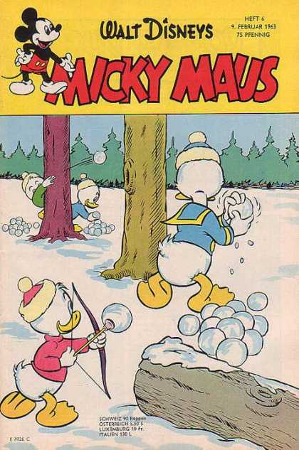 Micky Maus 373 - Walt Disney - Micky Maus - Donald Duck - Snowballs - Winter