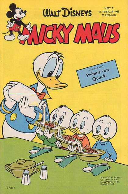 Micky Maus 374 - Primus Von Quack - Cereal - Pour Milk - Breakfast - Donald Duck