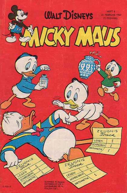 Micky Maus 375 - Daffy Duck - Bad Report Cards - Faint - Triple Trouble - Vase