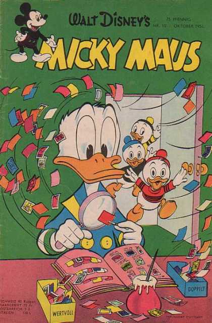 Micky Maus 38 - Walt Disney - Donald Duck - Donald U0026 Nephews - Glue - Magnifying Glass