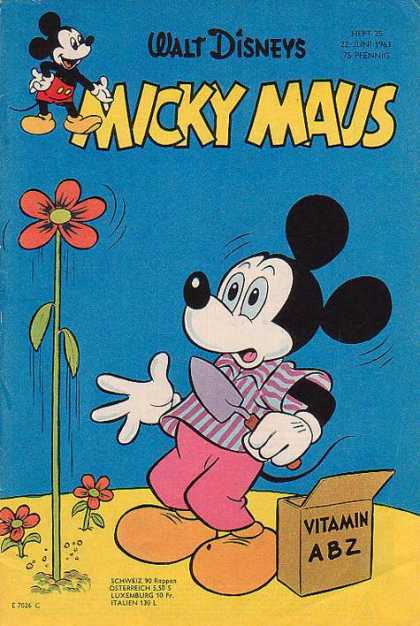 Micky Maus 392 - Vitamin - Flowers - Garden Trowel - Walt Disney - Striped Shirt