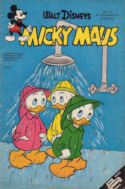 Micky Maus 415 - Shower - Water - Ducks - Raincoats - Walt Disney