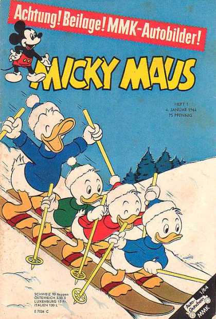 Micky Maus 420 - Snow - Ski - Ducks - Ski Poles - Four Ducks