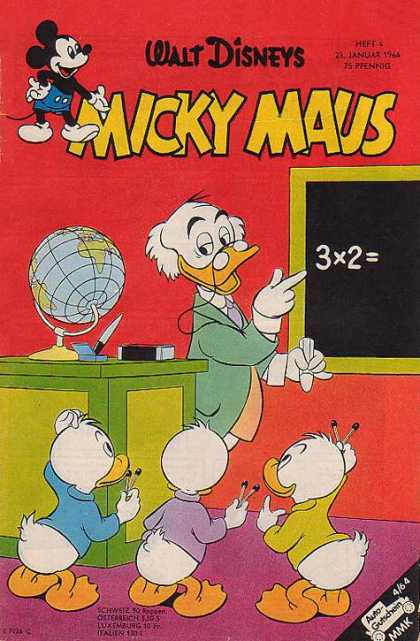 Micky Maus 423 - Walt Disney - German - Uncle Scrooge - Math - Huey