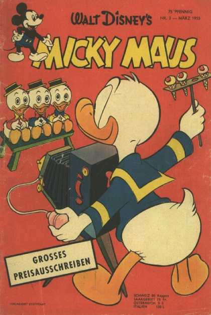 Micky Maus 43 - Duck - Mouse - Letters - Food - Hat